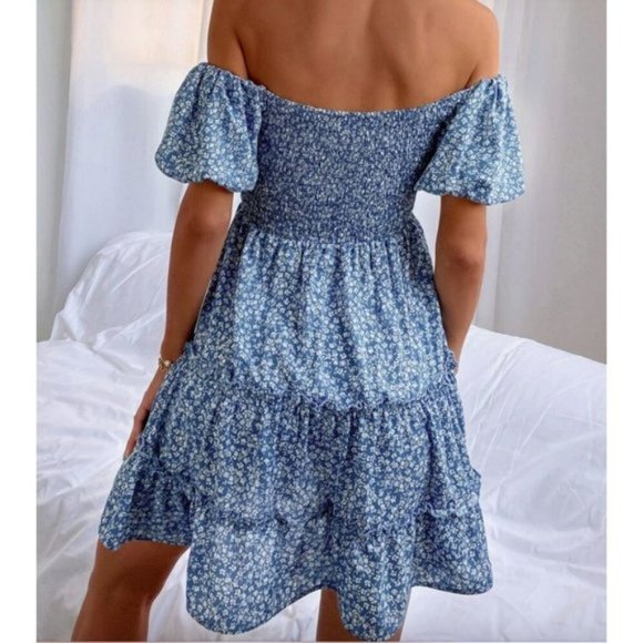 Off The Shoulder Floral Dress - Picture 2 of 5